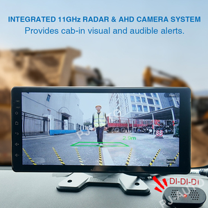 Caméra AHD intégrée avec <span class=keywords><strong>radar</strong></span> micro-ondes 11 GHz étanche, anti-collision et grand angle pour Reach Stacker portuaire et camion benne minier - Product Image 3