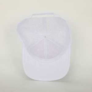 Wholesale Custom Embroidery Patch Logo High Quality 6 Panel <b>Flat</b> Brim <b>Hat</b> White Polyester Gorras Laser Cut Hole Snapback <b>Cap</b> - Product Image 6