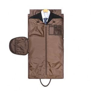 BSCI factory Custom Logo Vintage Travel <b>Overnight</b> <b>Bag</b> Suit Carry On Large Foldable Mens Leather Garment <b>Bag</b> Convertible Garment - Product Image 1