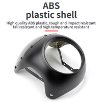 Accessoires de moto pour Sportster Touring Cafe Racer Protecteur de phare de moto 7 pouces Carénage de pare-brise