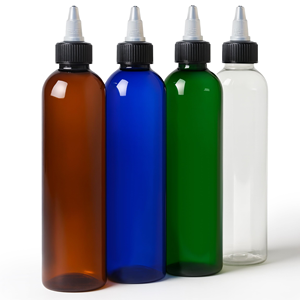 Free <b>Samples</b> 60ml 120ml 150ml 250ml Clear Amber Squeeze Plastic Paint Ink Hair Oil Applicator <b>Bottle</b> with Bamboo Twist Top Cap - Product Image 1