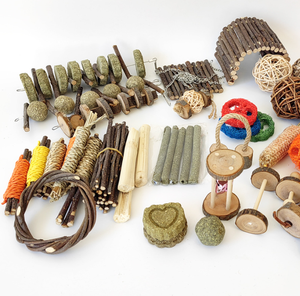 Usine En Gros Lapin Hamster Naturel Cochon D'inde Jouets Pomme Bois Bâtons Chinchilla pour Soins Des Dents Friandises pour Petits Animaux - Product Image 2