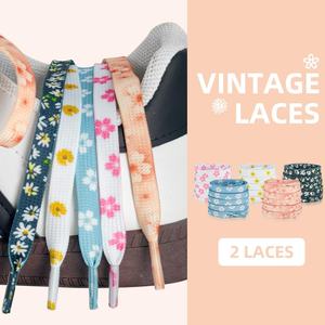 เชือกรองเท้าผ้าแคนวาสลายพิมพ์น่ารัก ขนาด 8 มม. สำหรับรองเท้าผ้าใบ แบบแบน สีสันสดใส ขายส่ง - Product Image 2