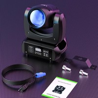 Luz Móvil de Cabeza LED de 100W con Control de Sonido, Lámpara de Efectos para Escenario, para Salas de Karaoke, Bares, Fiestas e Iluminación de Pequeños Espacios