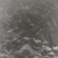 Tissu en cuir PU avec broderie en corde, dentelle décorative, 300 GSM, anti-moisissure et résistant à l'abrasion, pour vêtements de mode, manteaux, vestes