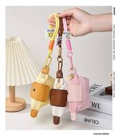 Meilleures ventes : Mini sac boulette color block avec porte-clés, pendentif, pour rangement rouge à lèvres, écouteurs et clés de voiture, vente en gros