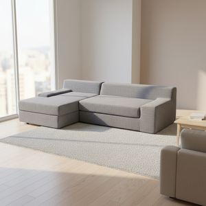 Sofá Esquinero Comprimido en Forma de L, Empacado en Rollo, Mueble de Compresión sin Marco, Esponja Completa, Tela, OEM, ODM, Directo de Fábrica - Product Image 1