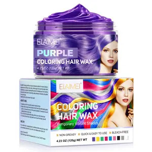 9 colori popolari ELAIMEI Unisex colorazione cera per capelli rapida monouso per capelli tinture di cera Styling temporaneo crema per adulti e bambini