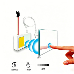 Luce LED da Bagno 12V 1A con Sensore Induttivo Intelligente, Interruttore a Singolo Tocco, Tre Colori, Mini Specchio in Vetro - Product Image 3