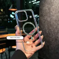 Coque Magnétique Antichoc pour iPhone 17 Air 16E 15 Pro Max Compatible, Housse de Protection Souple en TPU Transparent Anti-rayures