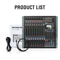 Console de mixage audio professionnelle BTS10 à 10 canaux avec 99 effets DSP, égaliseur graphique 7 bandes, carte son BT USB pour scène