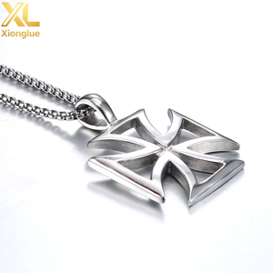 Collar de Caballero Templario, Collar con Cruz de Acero Inoxidable, Joyería de Moda para Hombre - Product Image 1