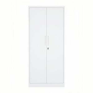 Libreria in Acciaio e Vetro Resistente con 4 Ripiani Regolabili e Porta a Battente, Armadio per Archiviazione per Casa e <span class=keywords><strong>Ufficio</strong></span>, per Uso Scolastico e in Palestra, per Officine - Product Image 1