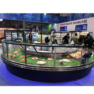 Réfrigérateur de présentation à froid pour <span class=keywords><strong>boucherie</strong></span> et charcuterie de supermarché commercial avec 2 portes, refroidisseur de viande monotempérature - Product Image 2