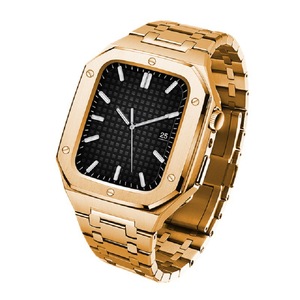 Metal <strong>Watch</strong> Strap with Upgraded Button Model Stainless Steel <strong>case</strong> Fluorine Rubber Protective Cover Shell - Product Image 4