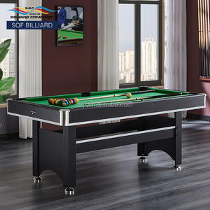 <span class=keywords><strong>Mesa</strong></span> de <span class=keywords><strong>Billar</strong></span> Snooker Clásica 3 en 1 S.Q.F de 1.83m, Multijuego con Pool, <span class=keywords><strong>Ping</strong></span>-<span class=keywords><strong>Pong</strong></span> y <span class=keywords><strong>Comedor</strong></span> con Patas de Madera Maciza - Product Image 2