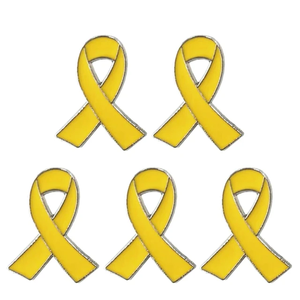 Broche de esmalte <span class=keywords><strong>del</strong></span> fabricante, con diseño de cinta de oro amarillo, para concienciación sobre el cáncer de huesos en la infancia, insignia de esperanza, emblema, broche de solapa - Product Image 1