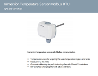 Contrôleur de température pour tuyaux d'eau immergés en plastique SIEMENS QAE2154.010/MO IP54 Modbus RTU, installation facile, CVC, hôpital