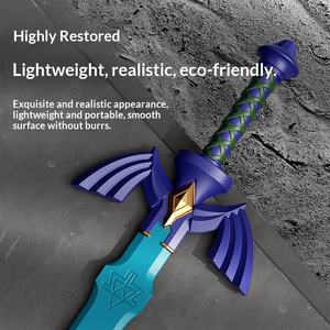 Set de Espada y Escudo del Maestro Link de <span class=keywords><strong>Zelda</strong></span> con Funda, Arma de Juguete de Anime, Espada de Juguete Suave de PU, No Afilada, para Cosplay - Product Image 3