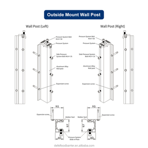 Barrière anti-inondation en aluminium en stock dans l'entrepôt SEA, livraison rapide, porte anti-inondation pour centre commercial, supermarché, parking - Product Image 6
