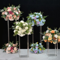Support à fleurs en acrylique transparent pour décorations de mariage à domicile