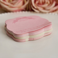 Bloc-notes adhésifs Coquette rose en forme de nœud et de boîte cadeau, avec impression de lettres d'amour romantiques, ensemble de mémos irréguliers, esthétique pastel, autocollants