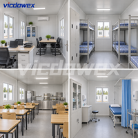 VICDOWEX Maison Conteneur Modulaire Préfabriquée Portable à Montage Rapide Design Contemporain pour Bureau de Chantier Éloigné et Dortoir