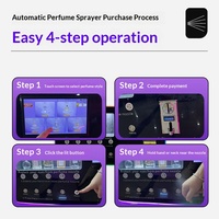 Distributeur automatique de parfum en libre-service 134 points de vente, réseau 4G, AC220V 50HZ, pulvérisation intelligente de parfum 24h/24