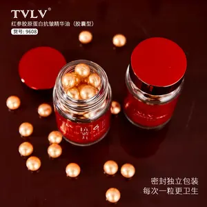 TVLV Red Ginseng Collagen Anti-wrinkle Essence Oil anti aging serum 30 capsule balls skin care one month volume