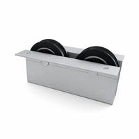 Rueda de Nylon Silenciosa para Ventana, Polea de Aleación de Zinc para Herrajes de Puertas Corredizas