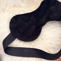 Nouveau masque pour les yeux en polyester noir de style dessin animé en forme d'œuf avec couverture anti-lumière pour dormir - Design amusant en forme d'œuf