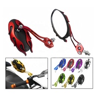 Miroir de moto au design élégant en forme de flamme, angle réglable, miroir HD, construction en alliage d'aluminium, ajustement universel et multicolores, fabrication