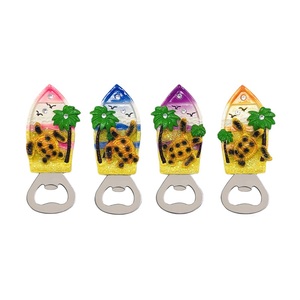Abridor de botellas con imán para nevera de resina 3D de recuerdo turístico personalizado, abridor de botellas con imán de tortuga y Delfín coralino <span class=keywords><strong>submarino</strong></span> - Product Image 2