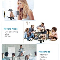 Système de microphone sans fil K15 Mini, réduction de bruit, portable, en plastique, compatible avec les appareils photo reflex numériques, les caméscopes, les téléphones, le studio