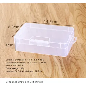 Thickened 4 Rectangular Buckle Rectangular Jewelry Empty Box Multi-functional Plastic Packaging