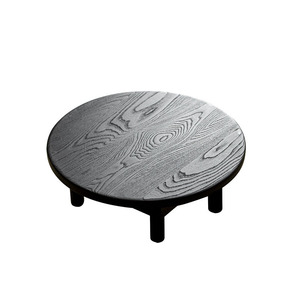 Mesa de Centro de Teca Redonda Pequeña, Estilo Wabi Sabi, Portátil, para Ceremonia del Té, Uso Interior y Exterior - Product Image 5