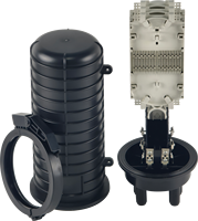 Boîtier de raccordement vertical étanche pour extérieur, pour câble optique 1 entrée 4 sorties, pour télécommunications FTTH