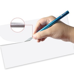 Dojac Aluminum Alloy Engraving Knife 8mm Handle Bright Finish For Mobile Phone Screen Protector Cutting - Product Image 1