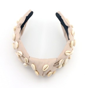 ربطات شعر صيفية جديدة برمال بنية فاتحة قماش قماشية علوي عقدة إكسسوارات شاطيء ربطات رأس مخصصة للفتيات - Product Image 3