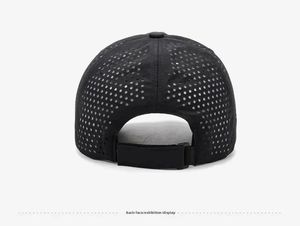 Vente en gros de chapeaux de golf ajustables de créateur Casquette de baseball populaire à 6 panneaux Casquette de course à pied Sports d'extérieur Casquettes unisexes de performance solides - Product Image 6