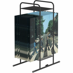 Metal Wire Vinyl Storage Rack Record Display Stand Hold 50 Album