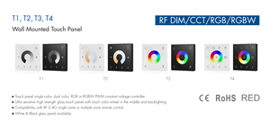 Skydance 4CH 3A 12-24V RGBW treo tường chuyển đổi cảm ứng Bảng điều khiển ánh sáng <span class=keywords><strong>LED</strong></span> <span class=keywords><strong>RF</strong></span> 2.4 Gam dimmers cho RGBW Dải T4 - Product Image 3