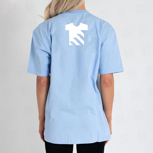เสื้อยืดออกกำลังกายผู้หญิงทรงโอเวอร์ไซส์ ผ้าฝ้ายคอมบ์ริงสปัน 100% คุณภาพสูง ปักลายผ้าขนหนูแบบกำหนดเอง เนื้อผ้าหนา - Product Image 2