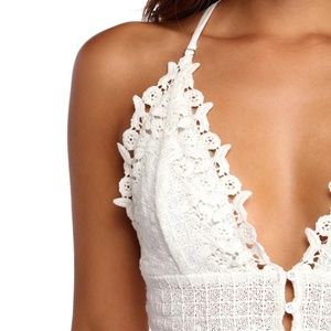 Hauts de bustier en crochet blancs d'été élégants pour femmes personnalisés - Product Image 3