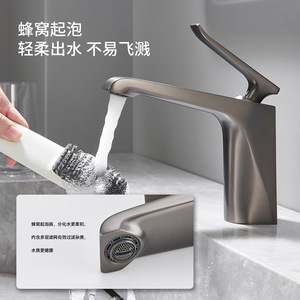 Basin Faucet Single Handle Ceramic Valve Core <b>Deck</b> Mounted Single Hole Brass Faucet - Product Image 3