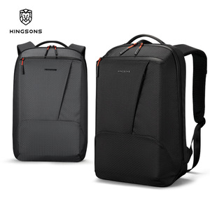 Kingsons Men's <b>Backpack</b> Lightweight Business Travel Laptop <b>Compartment</b> 20-35L Solid Color Shoulder Straps - Product Image 1