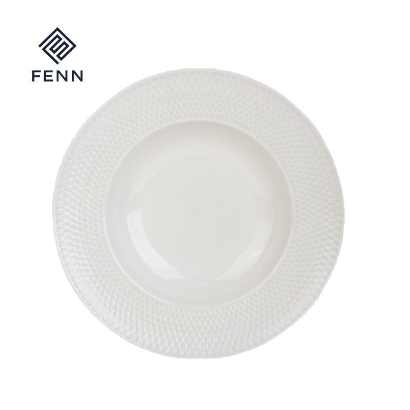 10 inch Straw hat plate- white