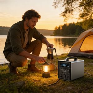 Estación de Energía Solar Portátil de 600W con Onda Sinusoidal Pura, Pantalla LCD, Generador de Corriente Alterna para Exteriores, para Camping, Pesca y Emergencias - Product Image 1