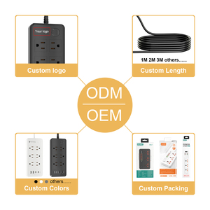 Cho UL chứng nhận 6-ổ cắm điện dải với 17W USB-C nhanh sạc tùy chỉnh 6-ổ cắm mở rộng ổ cắm miễn phí FBA nhãn - Product Image 2