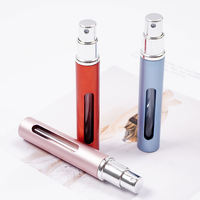 Luxe 5ml Mini Vide Rechargeable Cologne Vaporisateur Bouteilles Voyage Essentials En Aluminium Verre Collier Portable En Métal pour Les Soins Personnels